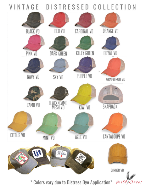 Vintage Distressed Trucker Hat | Choose Your Design & Color